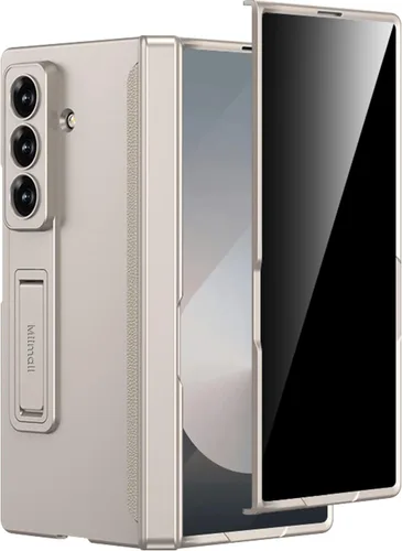 Miniatura 17 de Miimall Funda para Samsung Galaxy Z Fold 5 con protector de pantalla de privacidad, soporte ajustable integrado y protección magnética de bisagra