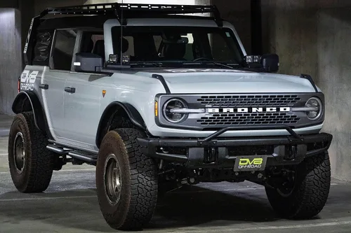 Miniatura 4 de DV8 Offroad Soporte de placa frontal compatible con Ford Bronco 2021-2026, soporte de placa de matrícula sin taladro para parachoques modular