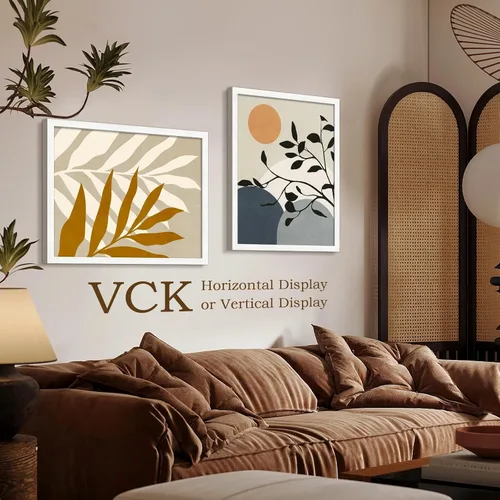 Miniatura 315 de VCK Marcos para póster de madera maciza de 22.375 x 34 pulgadas, marco de fotos A1 negro con montaje en pared, paquete de 3