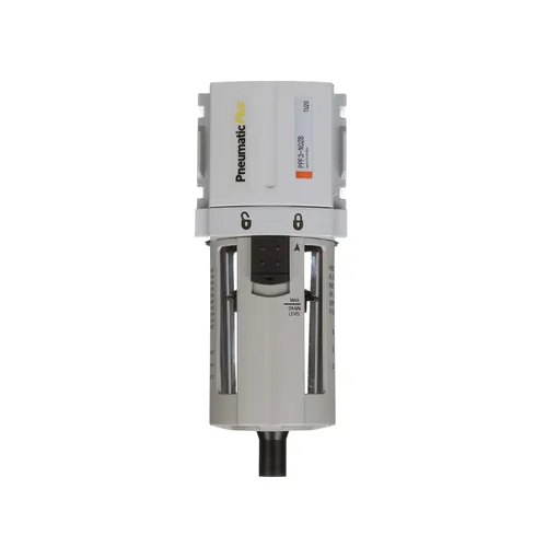 Miniatura 4 de Sistema desecante de aire PneumaticPlus PPC3-N02G de 3 unidades de filtrado, con filtro de partículas de aire, filtro coalescente y regulador