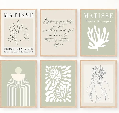 Miniatura 14 de Arte estético de pared de Matisse en tonos pastel, póster danés rosa y azul, decoración de pared inspiradora para mujeres, adolescentes y niñas