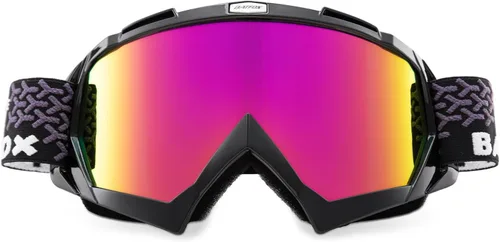Miniatura 23 de BATFOX Gafas de Motocicleta Gafas Protectoras Moto de Cross Motocross Seguridad ATV Táctica Conducción (Azul Negro, Adulto)