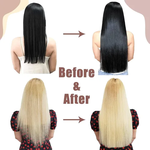 Miniatura 8 de Vlasy 100 Piezas Cuentas de Nano Anillo con Forro de Silicona para Extensiones de Cabello Humano con Nano Anillo 5 Colores Opcionales (Negro)