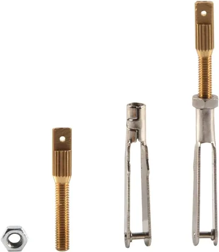 Miniatura 2 de Pieza de avión RC, 10 piezas M2/M3 RC modelo de hierro metal horquilla Chuck tirador de varilla de tracción conector acoplador tornillo piezas
