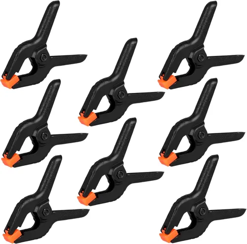 Miniatura 8 de Paquete de 2 abrazaderas de resorte, clips de plástico de 8.5 pulgadas, clips de fondo pequeños, abrazaderas resistentes, clips de resorte