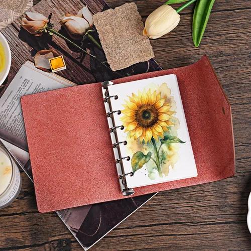 Miniatura 8 de Fuumuui Cuaderno de bocetos de acuarela de tamaño de bolsillo, 100% algodón, diario de acuarela sin ácidos, papel de prensa fría de 140 libras, 20