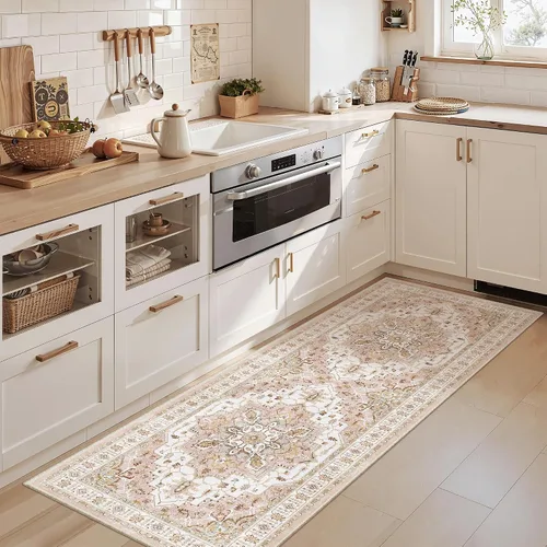 Miniatura 205 de Madane Tapete lavable de 2 x 10 pies para pasillo, cocina, recibidor, clásico, suave, antideslizante para interiores, casa de campo, baño, sala