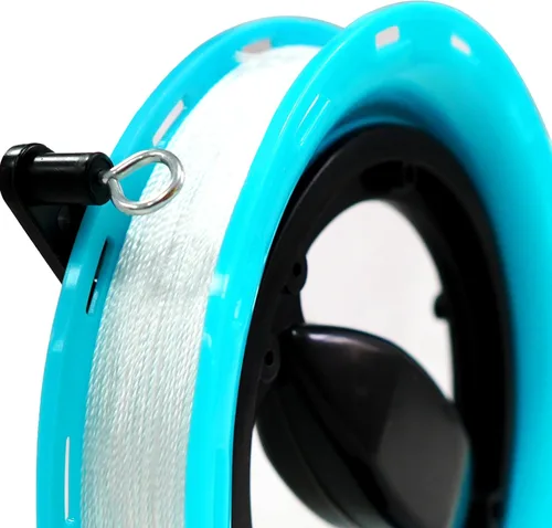 Miniatura 3 de Hengda Kite - Bobinador profesional para exteriores, con rueda de agarre de carrete de bobina y cuerda de volar de 198 metros (27 kilos)