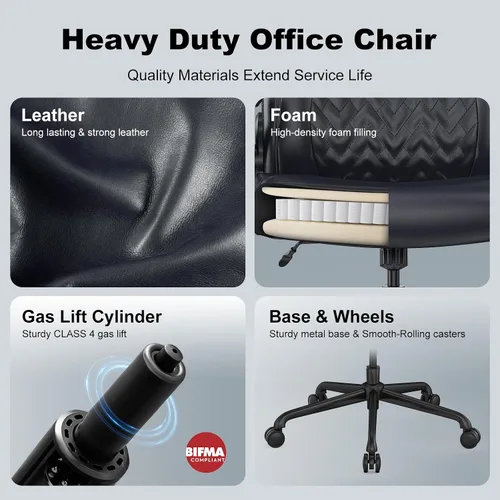 Miniatura 7 de Silla de oficina ejecutiva ergonómica para personas grandes y altas, capacidad de 500 libras con soporte lumbar y reposabrazos abatibles, silla