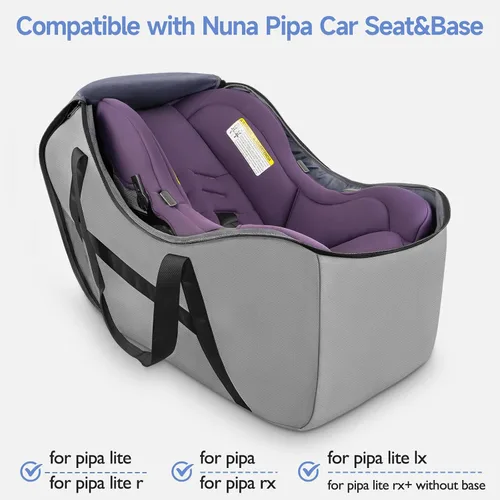 Miniatura 3 de YOREPEK Bolsa de viaje para asiento de automóvil infantil compatible con UPPAbaby MESA V2 y base, apta para todos los asientos y bases de automóvil