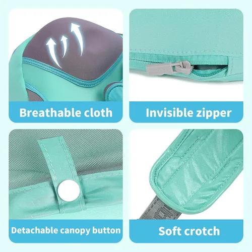 Miniatura 7 de Mambobaby Flotador para añadir cola sin volteo, flotador de natación para bebé, flotador de espuma de perlas, flotadores de agua sólida, entrenador