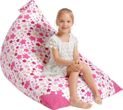 Miniatura 8 de Aubliss Funda para puf de almacenamiento de animales de peluche, 50 x 35 pulgadas, puff de terciopelo extra grande para niños y adultos, con Velvet