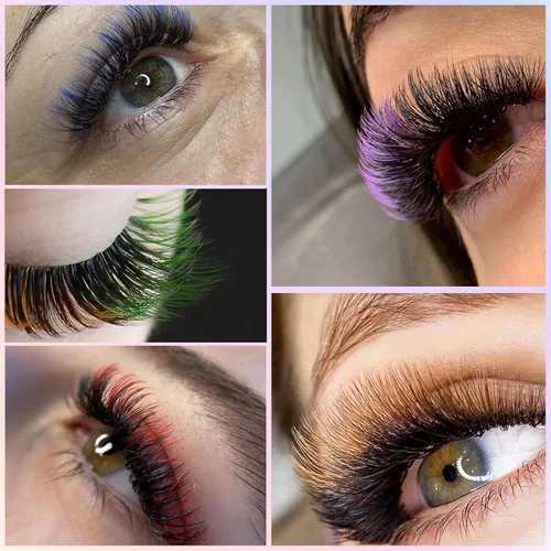 Miniatura 6 de CoMango Extensiones de pestañas de color morado degradado, rizo C, volumen fácil, mate, extensiones de pestañas autoaplicables para uso en salón