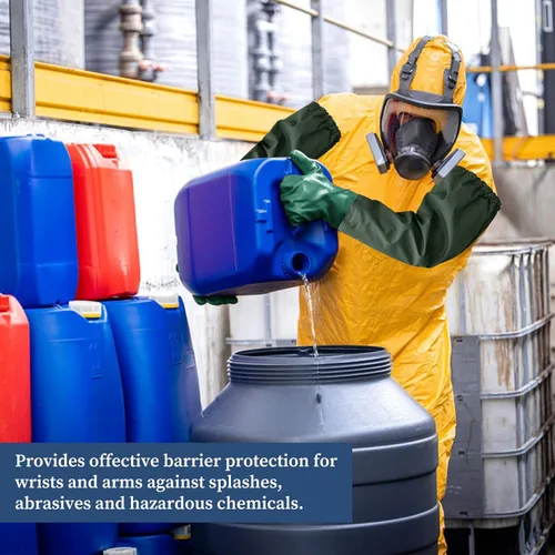 Miniatura 5 de Guantes largos de goma resistentes a los productos químicos, impermeables y resistentes para trabajos con ácido químico