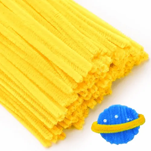 Eppingwin 200 piezas Limpiapipas, Limpiapipas Amarillos Suministros para Manualidades, Tallos de Chenilla para Proyectos de Artes y Manualidades DIY