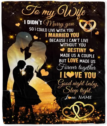 Miniatura 8 de Manta personalizada con texto en inglés «To My Wife from Husband When I Tell You I Love You Wife», manta de forro polar personalizada
