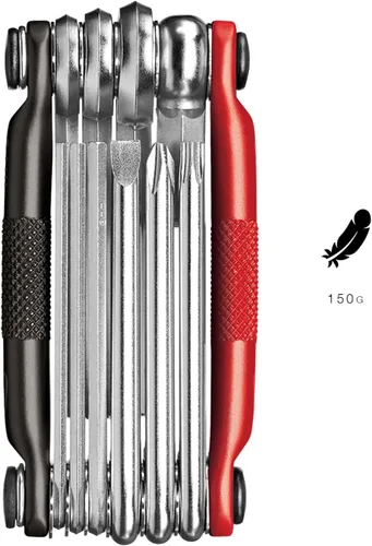 Miniatura 3 de Crankbrothers Multi Tool M 10 Bike Tool - MTB Multi-Tool Negro y Rojo - 10 herramientas de bicicleta (herramienta 10 en 1), ergonómicas y ligeras