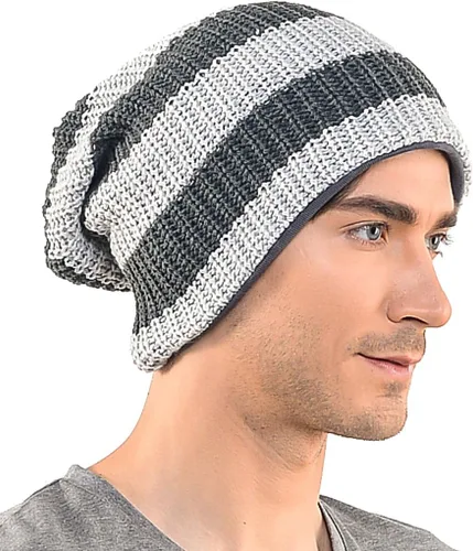 Miniatura 12 de FORBUSITE Gorro de punto largo holgado para hombre para verano e invierno, de gran