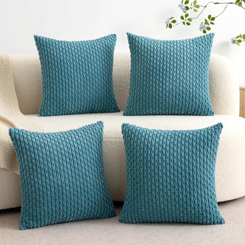 Miniatura 17 de UGASA - Funda de almohada decorativa de pana suave de otoño de 12 x 20 pulgadas, diseño bohemio a rayas, oblonga, para sofá, sala de estar, cama
