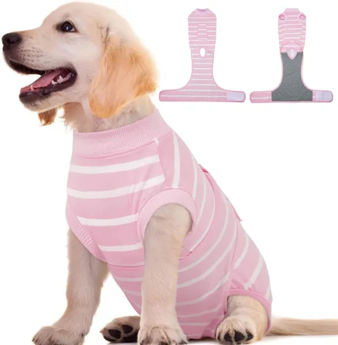 Miniatura 27 de Kuoser - Traje de recuperación para cirugía de perro, traje de recuperación suave y transpirable para perros, para esterilización femenina
