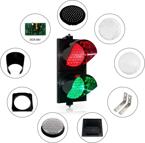 Miniatura 4 de BBMi DC9-36V 200mm (8inch) Señal de tráfico de Stop & Go rojo/verde, IP65 impermeable industrial advertencia LED luz de parada