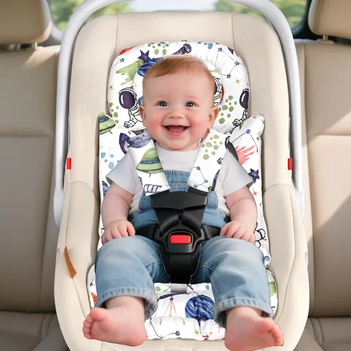 Miniatura 2 de Inserto de asiento de automóvil infantil con cojín extraíble para bebé, inserto reversible para asiento de automóvil recién nacido para soporte