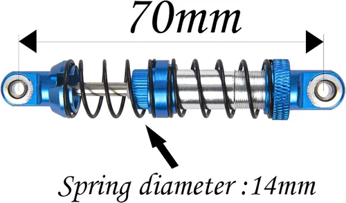 Miniatura 5 de ShareGoo - Amortiguador de metal ajustable de 70/80/90/100/110/4.724 in compatible con Traxxas TRX4 TRX6 G63 Axial SCX10 D90 90046 AXI03007 1/10 RC