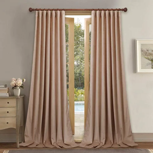 Miniatura 67 de StangH Cortinas de terciopelo súper suaves con pestaña trasera, cortinas azul marino para puerta corredera, decoración de lujo, cortinas opacas