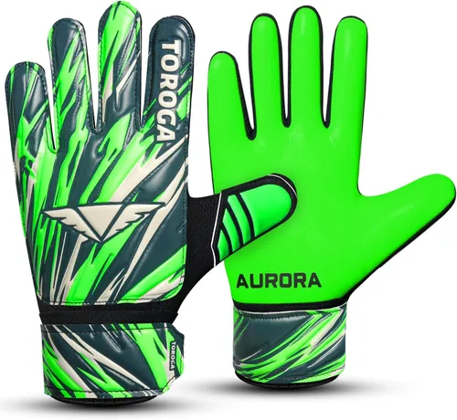 Miniatura 14 de Guantes de portero – Guantes de fútbol de agarre fuerte con protección doble en la cintura y palma de látex antideslizante – Cómodos para niños, Cian