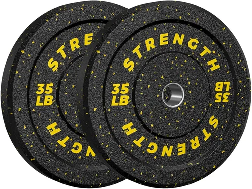 Miniatura 9 de XDDIAS Placas de parachoques de 2 pulgadas, juego de discos de peso olímpicos de goma para entrenamiento de fuerza en el gimnasio en casa, 20-260