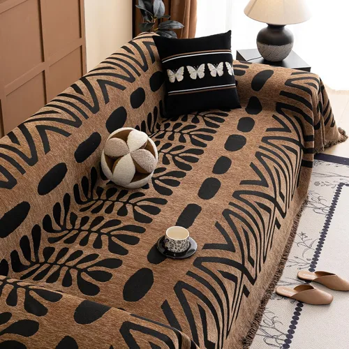 Miniatura 263 de VClife Fundas de sofá bohemio de felpilla para sofá seccional, fundas de sofá suaves y antideslizantes para sofá de 2 cojines, protector de muebles
