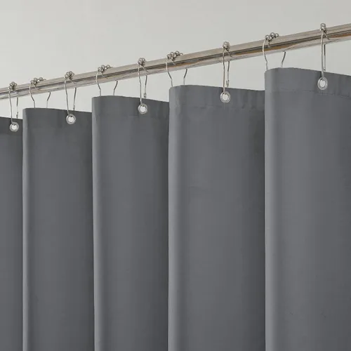 Miniatura 10 de Forro de cortina de ducha de tela repelente al agua, calidad de hotel, lavable a máquina, 3 imanes resistentes con ojales inoxidables y dobladillo