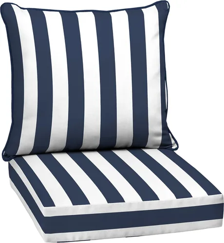 Miniatura 69 de Arden Outdoor Deep Seat Cushion Set, 24 x 24 pulgadas, Cojín para exteriores resistente al clima, a la lluvia y a la decoloración para silla, sofá