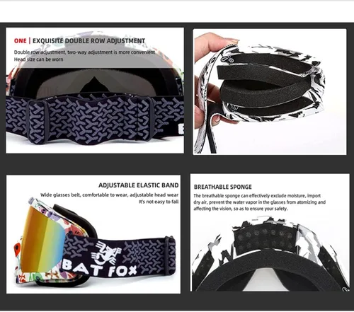 Miniatura 4 de Zsling OTG - Gafas de esquí y nieve, protección UV, antivaho y snowboard para hombres, mujeres y jóvenes Negro