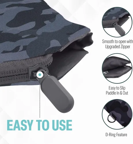 Miniatura 4 de Palms-O-Aces Pickleball Paddle Cover Canvas Padded Pickleball Paddles Sleeve with Zipper Lightweight Protective Paddle Case for Standard Paddles