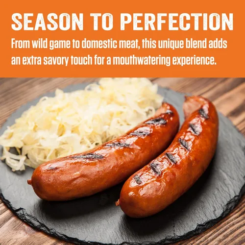 Miniatura 4 de LEM Products Backwoods Bratwurst – Salchicha curada con condimento, ideal para caza silvestre y carne doméstica, sazona hasta 25 libras de carne