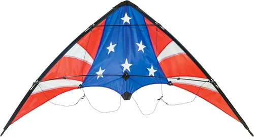 in The Breeze 48-inch Stunt Kite, Dual Line, Framed Kites for Beginner to Intermediate Sport Kite Flyers Stars & Stripes