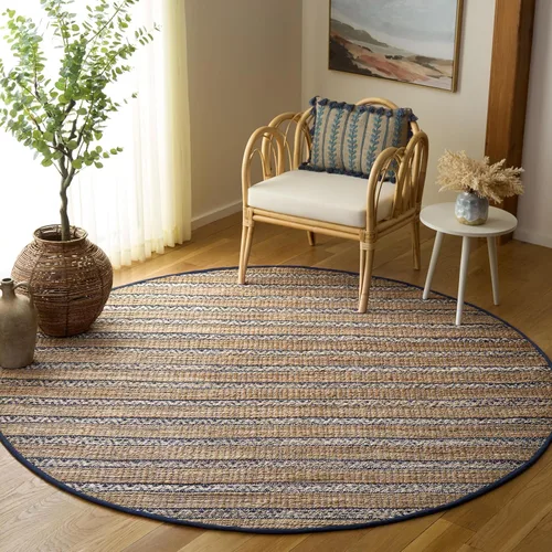 Miniatura 24 de SAFAVIEH Natural Fiber Collection NFB655Z - Alfombra de pasillo de 2 pies 3 pulgadas x 8 pies, color negro y natural, hecha a mano de yute a rayas