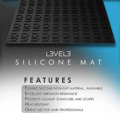 Miniatura 2 de L3 Alfombrilla de silicona, cómoda y duradera, antideslizante, protege contra arañazos y rozaduras, ideal para espacios de trabajo de peluquero