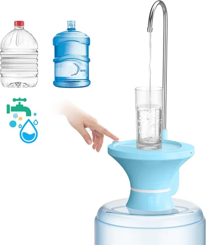 Miniatura 9 de Bomba dispensadora de agua potable, bomba eléctrica automática para botellas de agua potable para jarras de agua de 2-5 galones, recargable por USB