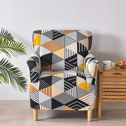 Miniatura 54 de LiveGo - Funda elástica para sillón de mediados de siglo moderno de 1 pieza, fundas de acento de jacquard para silla con brazos, fundas impermeables