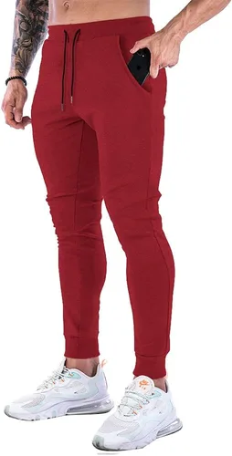 Miniatura 10 de Wangdo - Pantalones de gimnasio delgados para hombre, pantalones deportivos de entrenamiento cónicos, pantalones deportivos casuales para correr