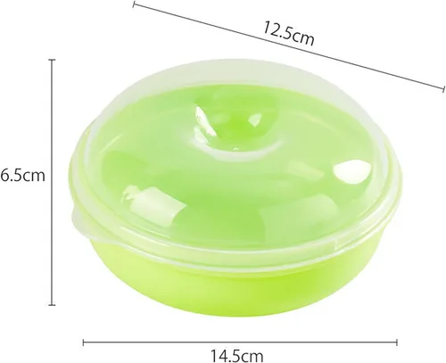 Miniatura 6 de Paquete de 4 recipientes para donas frescas, protector hermético para almacenamiento de bagel, soporte portátil para pan para organización de cocina