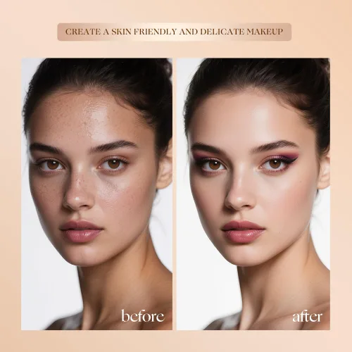 Miniatura 4 de Barra de base que cambia de color, doble extremo con cepillo desmontable, maquillaje húmedo e hidratante para un aspecto impecable, combinación