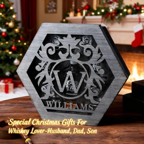 Miniatura 6 de Juego de decantadores de whisky personalizados para hombres, para el hogar, bar, decantadores de licor personalizados, caja de madera, vasos