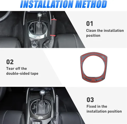 Miniatura 7 de Adhesivo para marco de cambio de marcha interior de automóvil para Mazda MX-5 ND 2015-2026 Cubierta de panel de consola central, accesorios