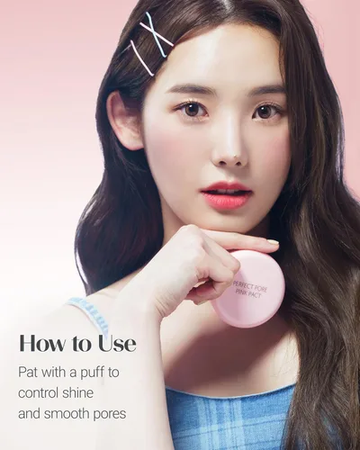 Miniatura 8 de THESAEM Saemmul Perfect Pore Pink Pact - Polvo facial de control de sebo con 15% de calamina para piel sensible grasa - Sistema de control