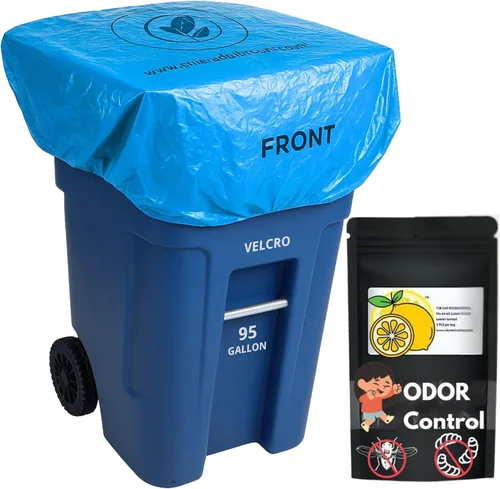 Miniatura 10 de Funda para bote de basura, bolsa eliminadora de olores con banda de goma elástica, elimina el olor de la basura, duradera, eficaz, sin productos