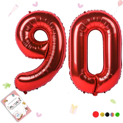 Miniatura 157 de Globos de números de 40 pulgadas del 0 al 9 dorados grandes del número 0, globos digitales para suministros de decoración de celebración de fiesta