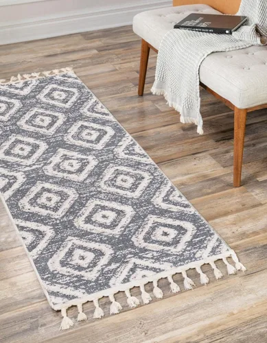 Miniatura 11 de Unique Loom Cherokee Collection Gatlinburg - Alfombra rectangular de 2 x 3 pies 1 pulgada, color blanco y negro
